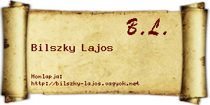 Bilszky Lajos névjegykártya